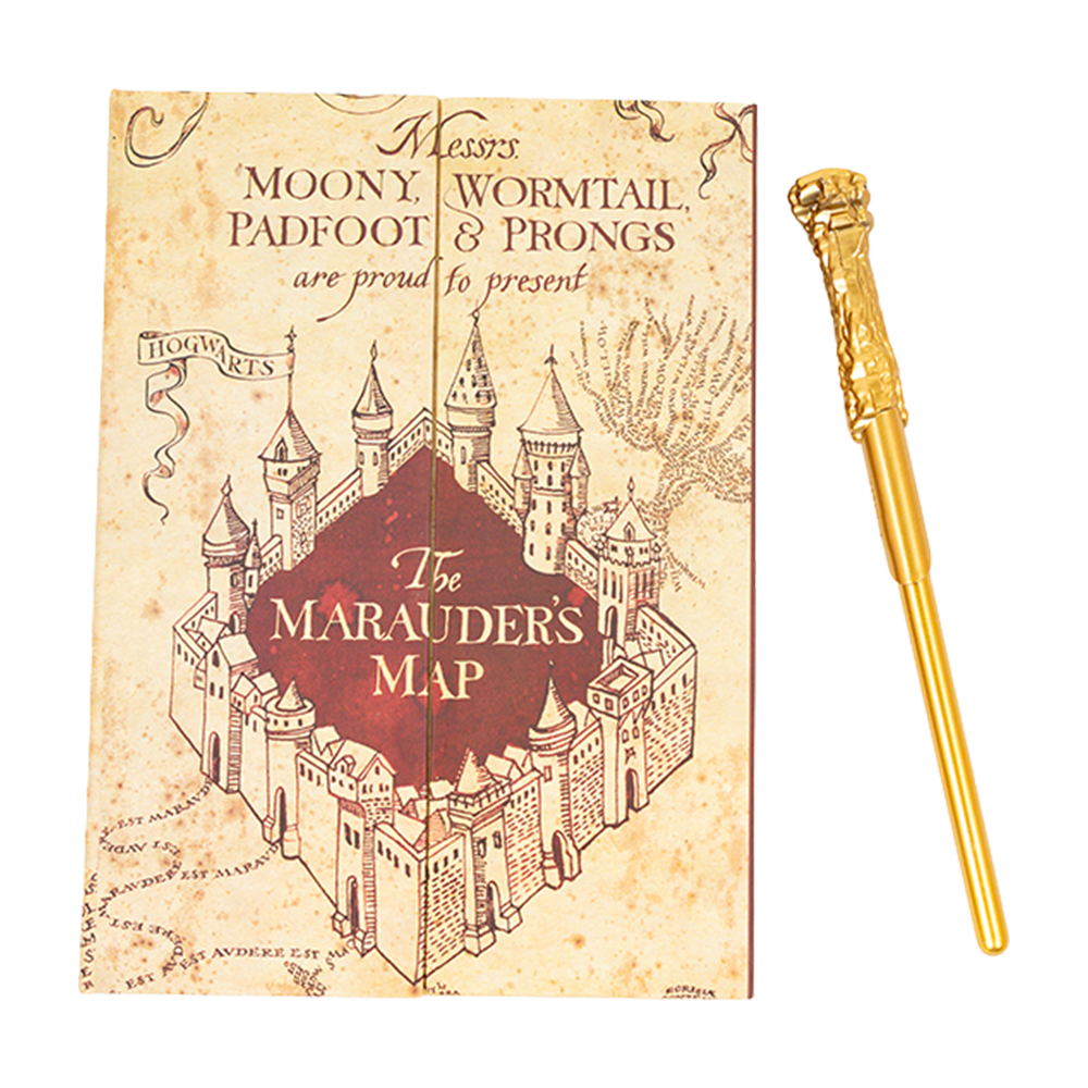 Mirada Harry Potter Marauder Map Notebook with Pen Set