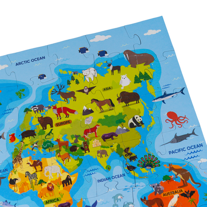 Mirada Glow in the Dark World Animals Map