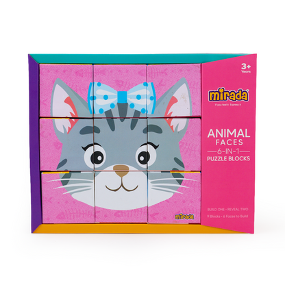 Mirada Animal Faces Puzzle Block