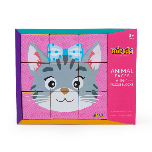 Mirada Animal Faces Puzzle Block