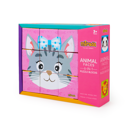 Mirada Animal Faces Puzzle Block
