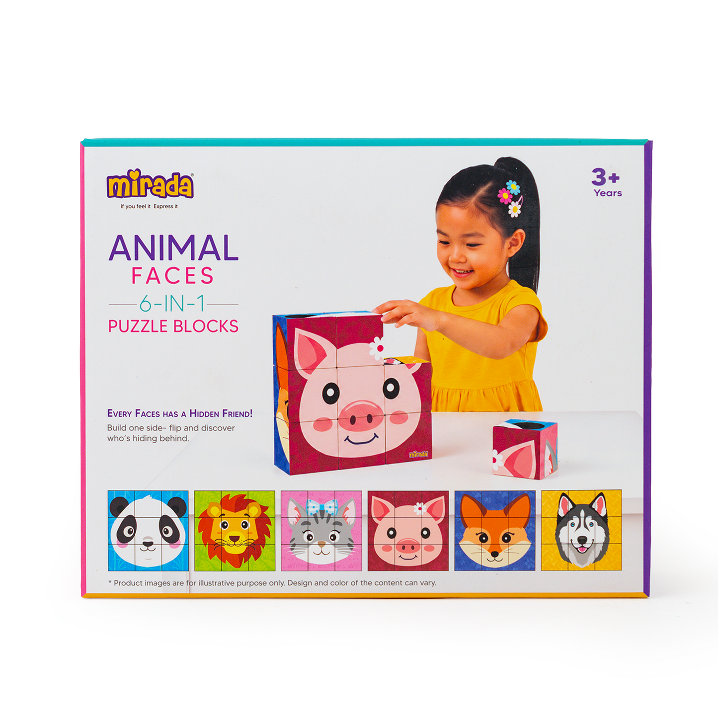 Mirada Animal Faces Puzzle Block