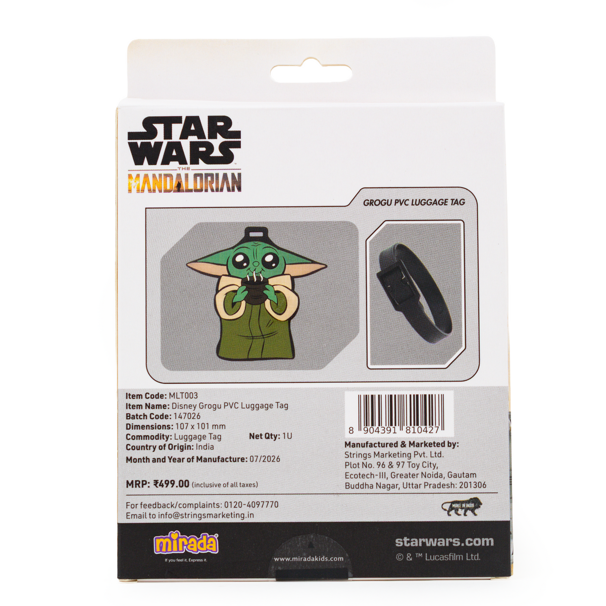 Mirada Star Wars GROGU Luggage Tag
