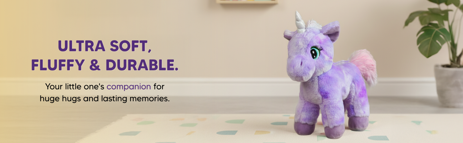 Mirada Standing Unicorn Toy - Purple – 32cm