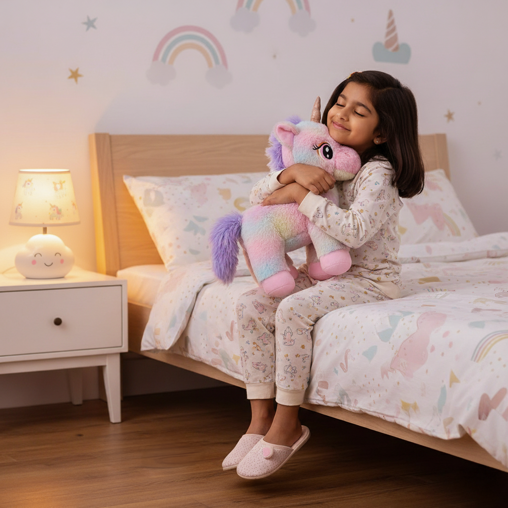 Mirada Standing Unicorn Toy - Multicolor – 32cm