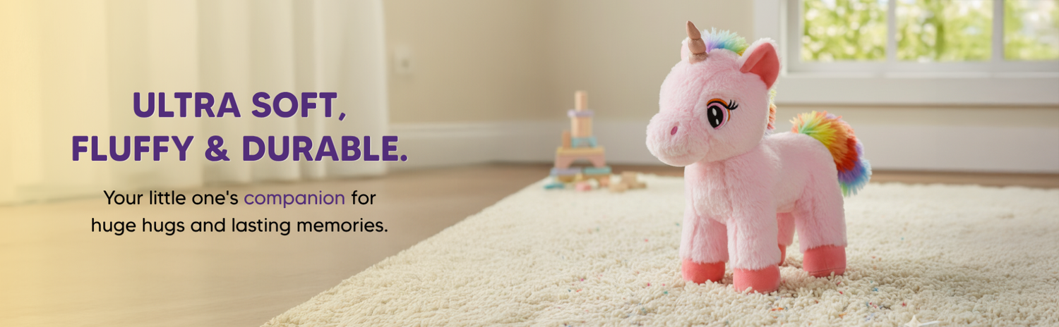 Mirada Standing Unicorn Toy - Pink – 32cm
