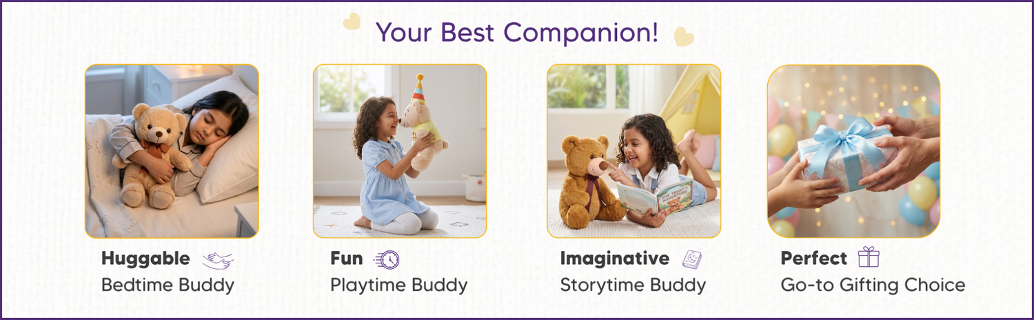 Mirada English Purple Jumbo Bear Toy – 40cm