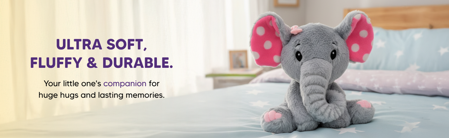 Mirada Elephant Polka Dot Toy - Pink – 25cm