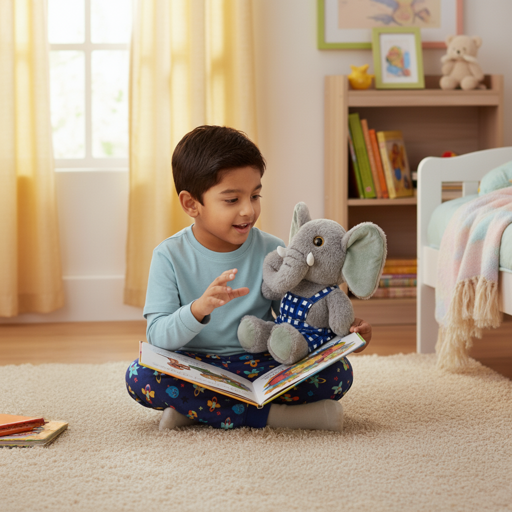 Mirada Huggable Dangri Elephant Toy - Grey – 38cm