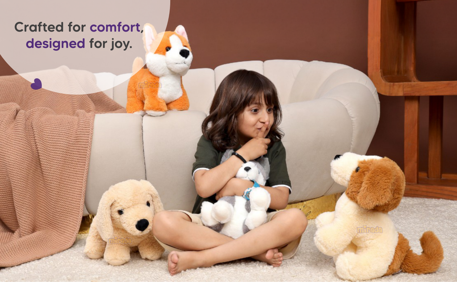 Mirada Standing Husky Toy – 25cm