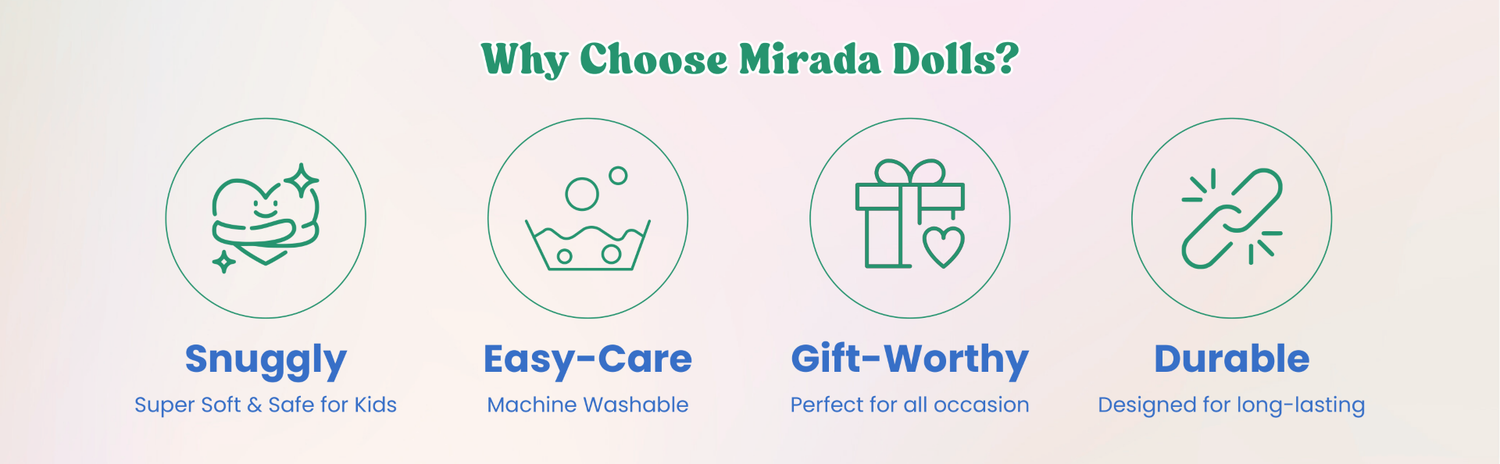 Mirada Mango Print Rag Doll Toy – 38cm
