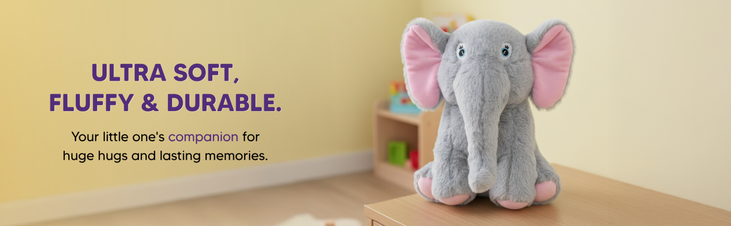 Mirada Elephant Soft Toy - Grey – 22cm
