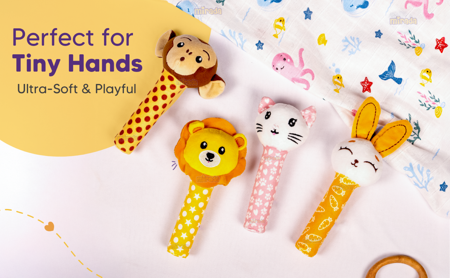 Mirada Monkey Rattle Toy – 18cm