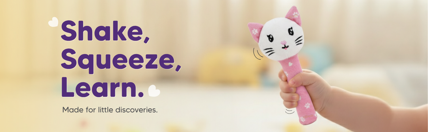 Mirada Kitty Rattle Soft Toy – 18cm