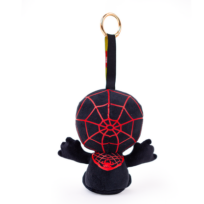 Mirada Marvel Black Spider-Man Bag Clip Plush Toy – 12cm | Official Licensed Mini Soft Symbiote Suit Keychain for Kids & Boys | Cute Clip-On Character Toy | Great Gift for School Bags & Return Gifts