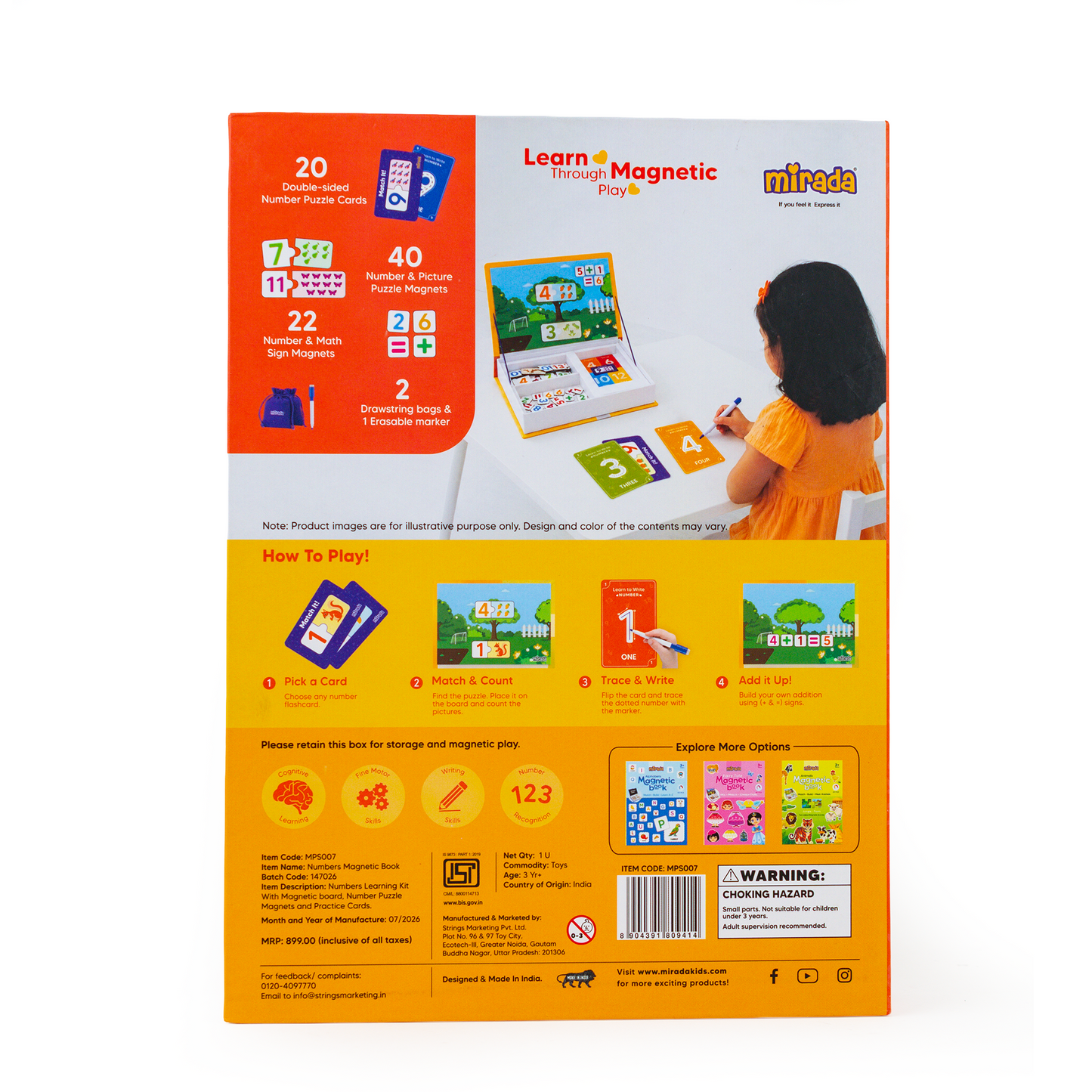 Mirada Numbers Magnetic Book