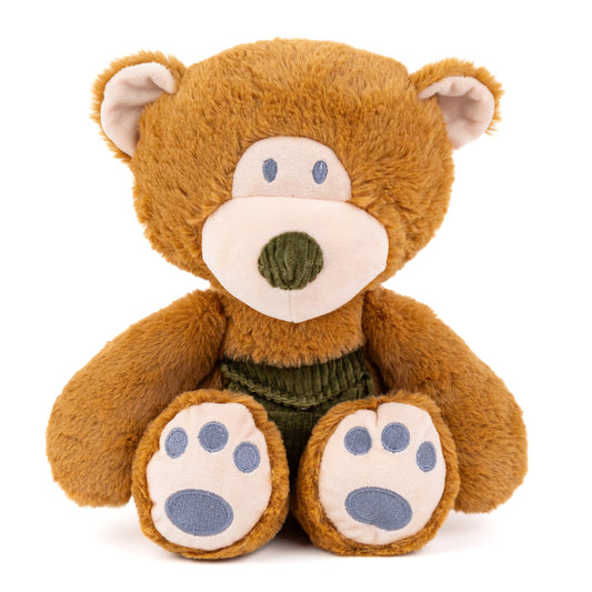 Mirada Huggable Bear with Pocket - Brown – 25cm