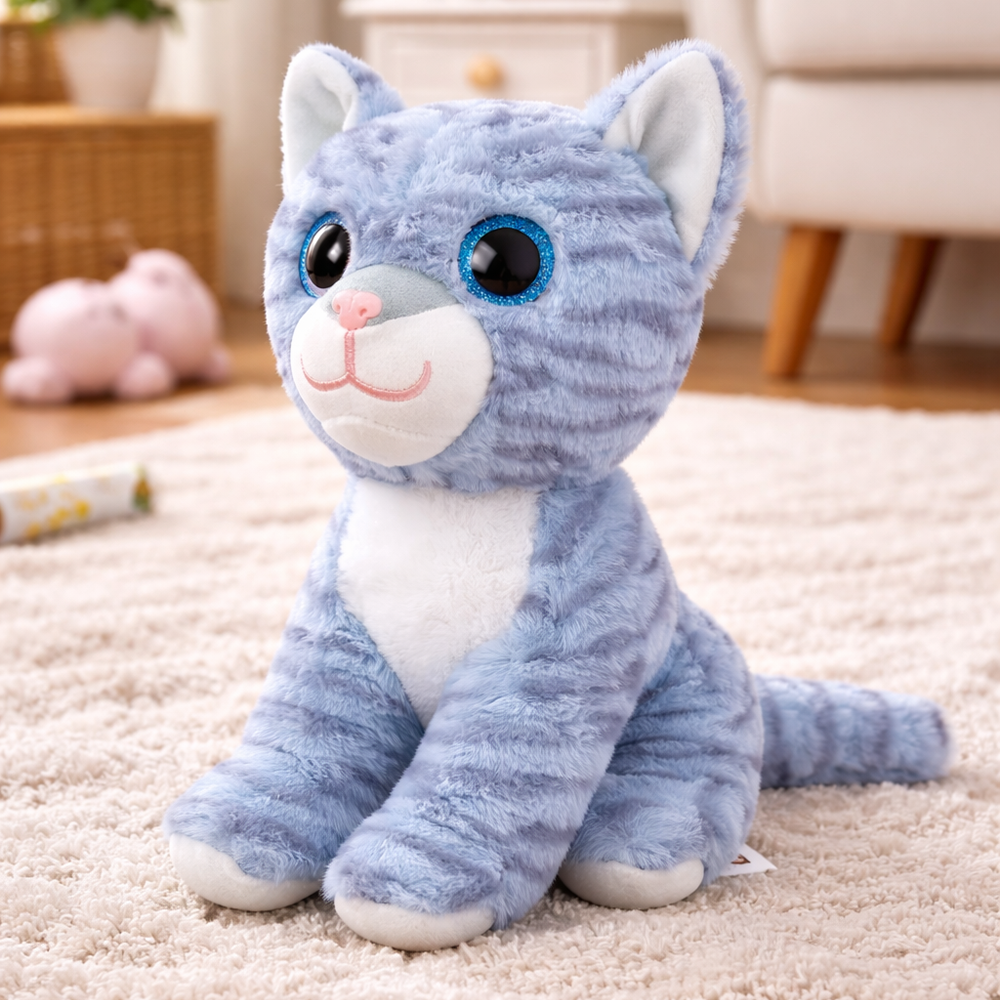 Mirada Glitter Eye Cat Toy - Grey – 25cm