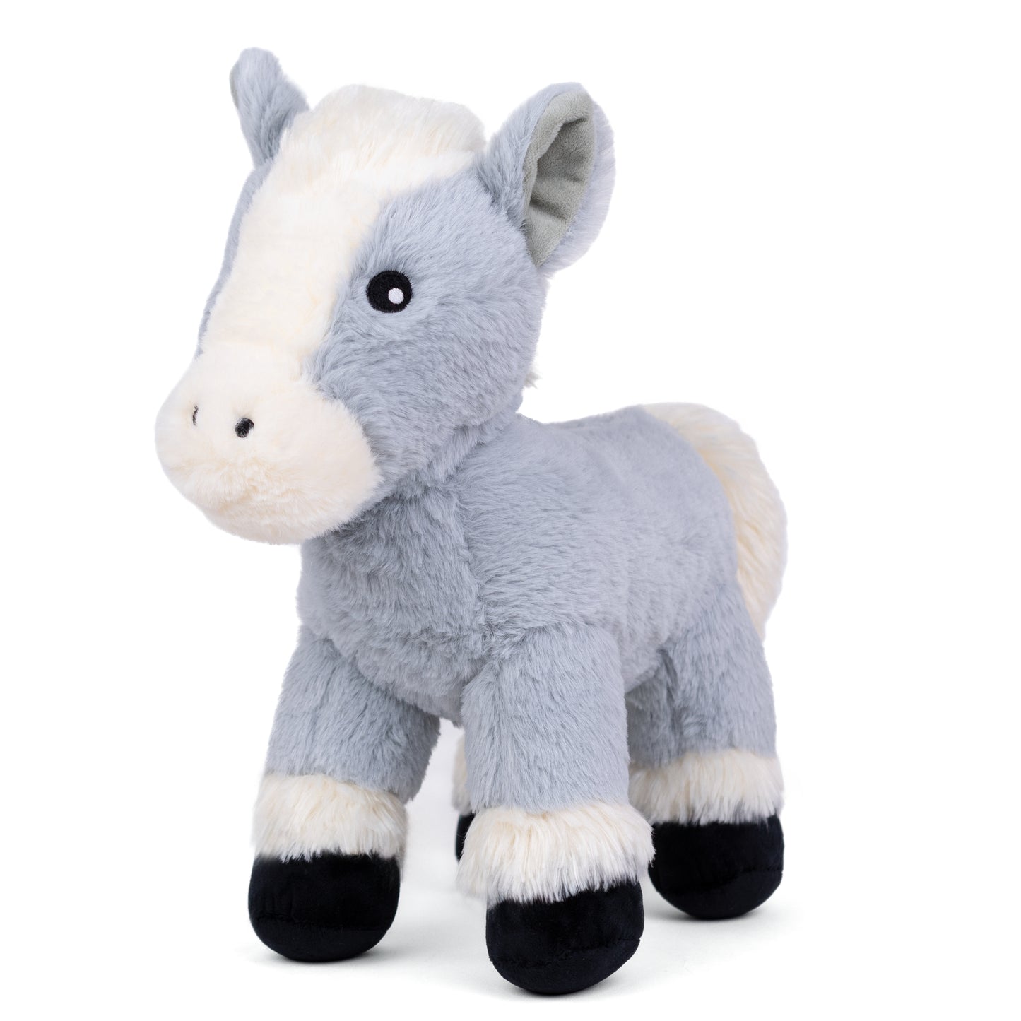 Mirada Grey Standing Horse Soft Toy - 32cm