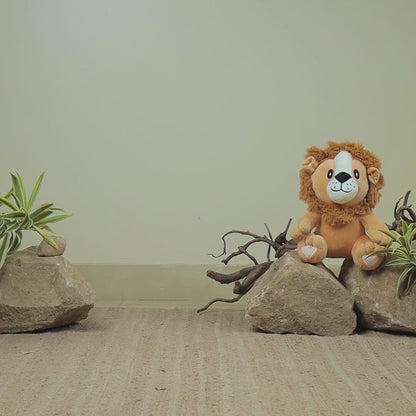 Mirada Sitting Lion Toy - Brown – 27cm