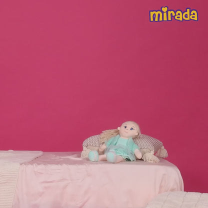 Mirada Bella Rag Doll Toy with Green Jacket – 42cm