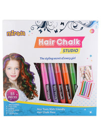 Mirada Cosmetic Hair Chalk Studio, Safe, Washable & Non-Toxic, Temporary Kids Hair Chalk, Hair Color for Girls, 283g- Multi7