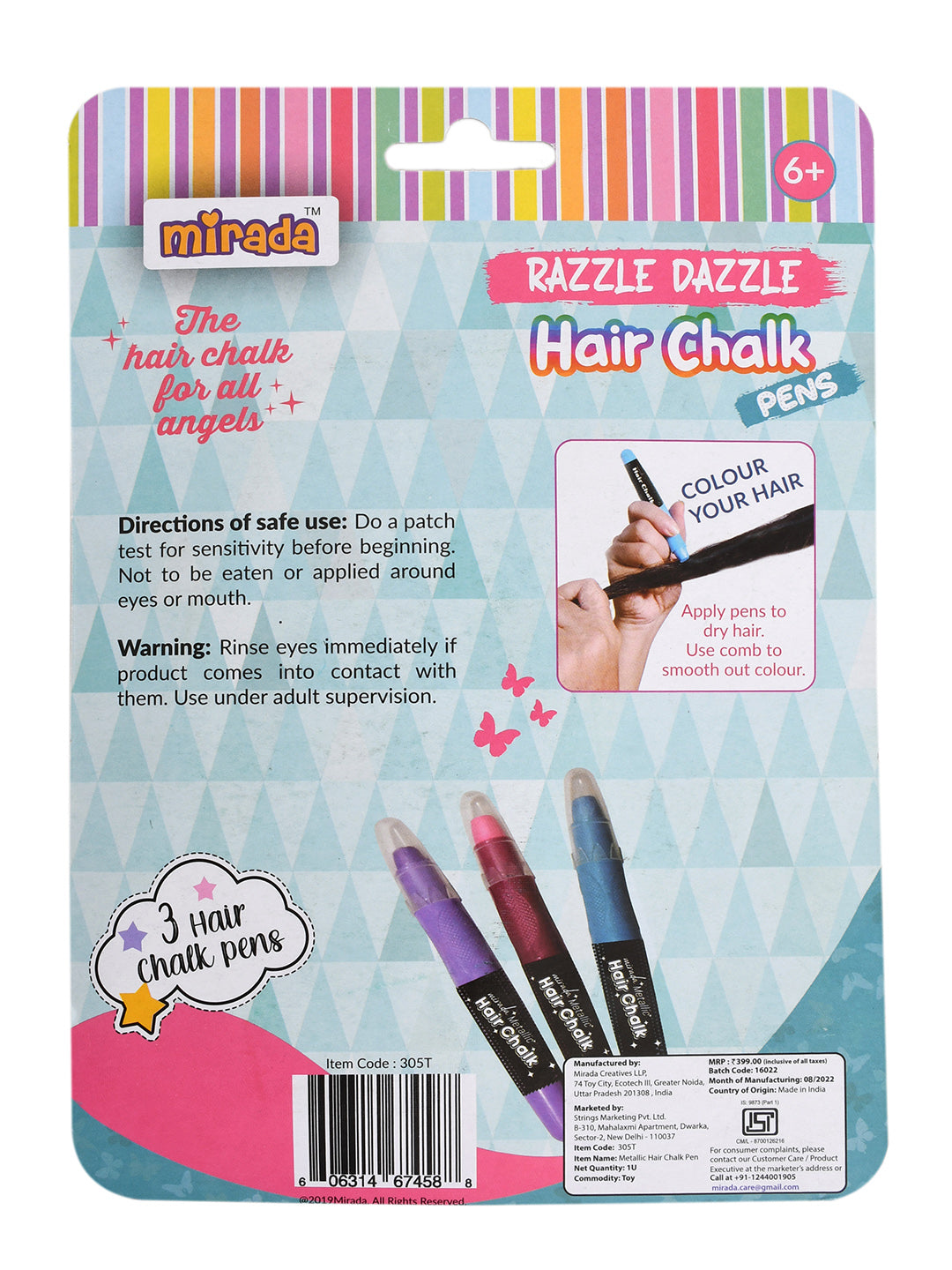 Mirada Hair Chalk Pen - Metallic