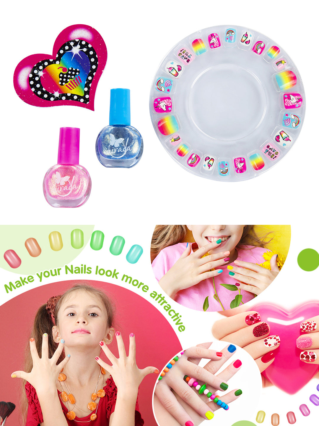 Mirada Press On Nails - Unicorn for Kids