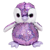 Mirada Purple Sequin Cute Plush Penguin with Glitter Eye Stuffed Soft Toy - 23 cm