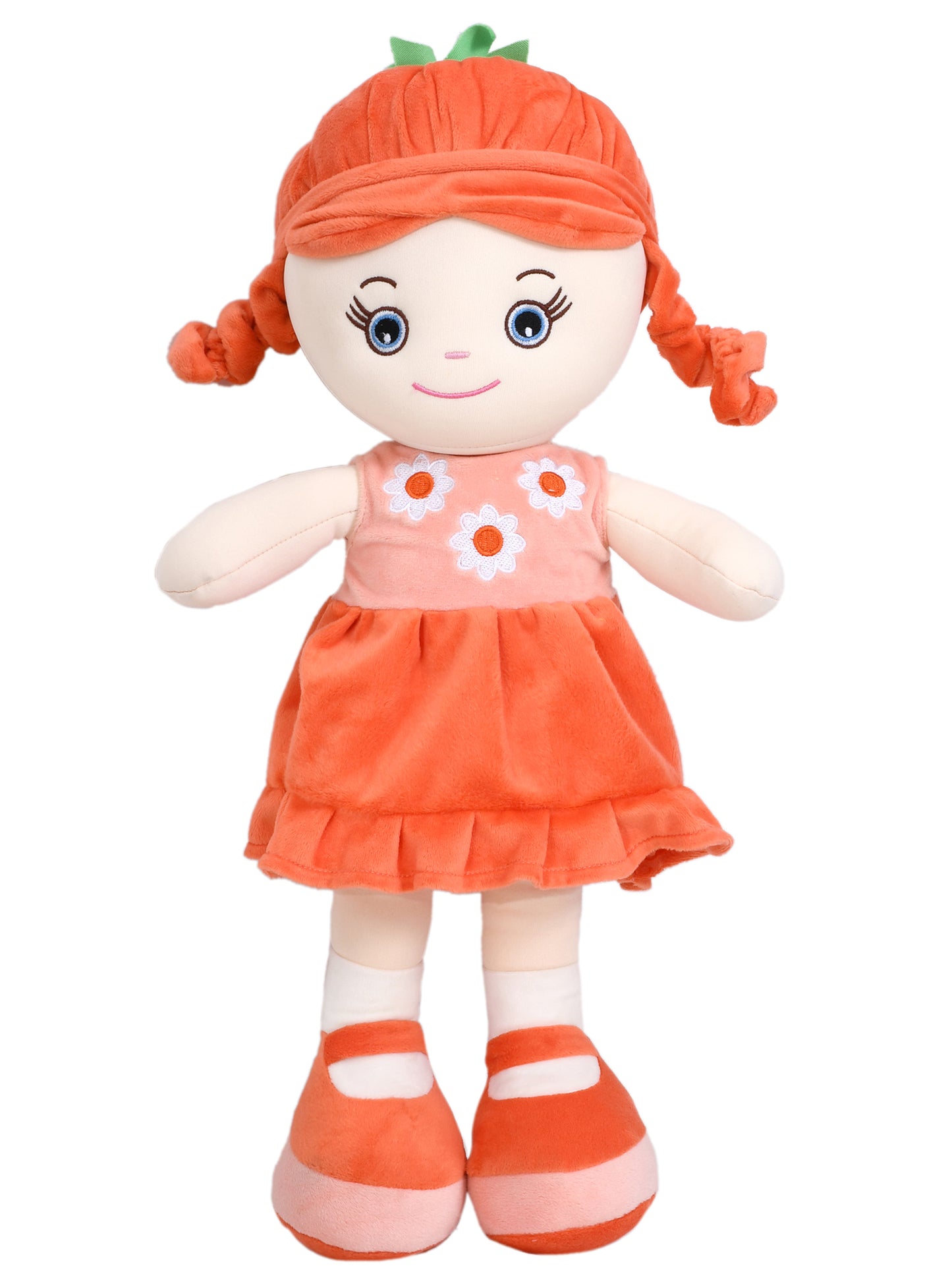Mirada Warm Red Plush Stuffed Cute Huggable Heart Girl Big Doll Soft Toy - 50 cm