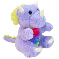 Mirada Purple Cute Stuffed Dinosaur Coin Bank Soft Toy - 25 cm