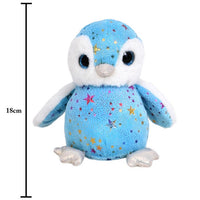 Mirada Blue Foil Cute Plush Penguin with Glitter Eye Stuffed Soft Toy - 18 cm