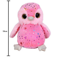 Mirada PinkFoil Cute Plush Penguin with Glitter Eye Stuffed Soft Toy - 18 cm