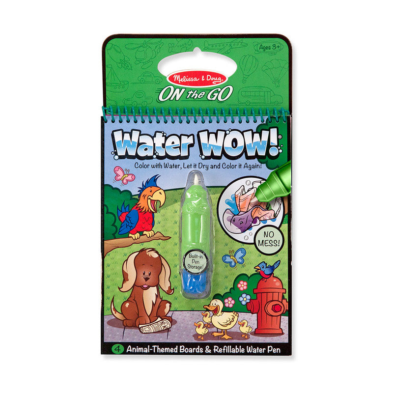 Melissa & Doug On the Go Water Wow! Animal (Reusable Water-Reveal Activity Pad, Chunky-Size Water Pen)
