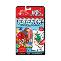 Melissa & Doug On the Go Water Wow! Connect the Dots Farm Activity Pad (Reusable Water-Reveal Coloring Book, Refillable Water Pen), Multi color