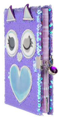 Mirada Owl Flip Sequin Notebook