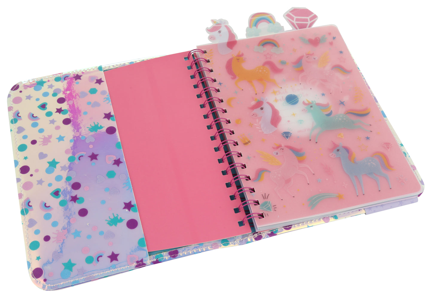 Mirada PURPLE HOLOGRAPHIC NOTEBOOK - UNICORN