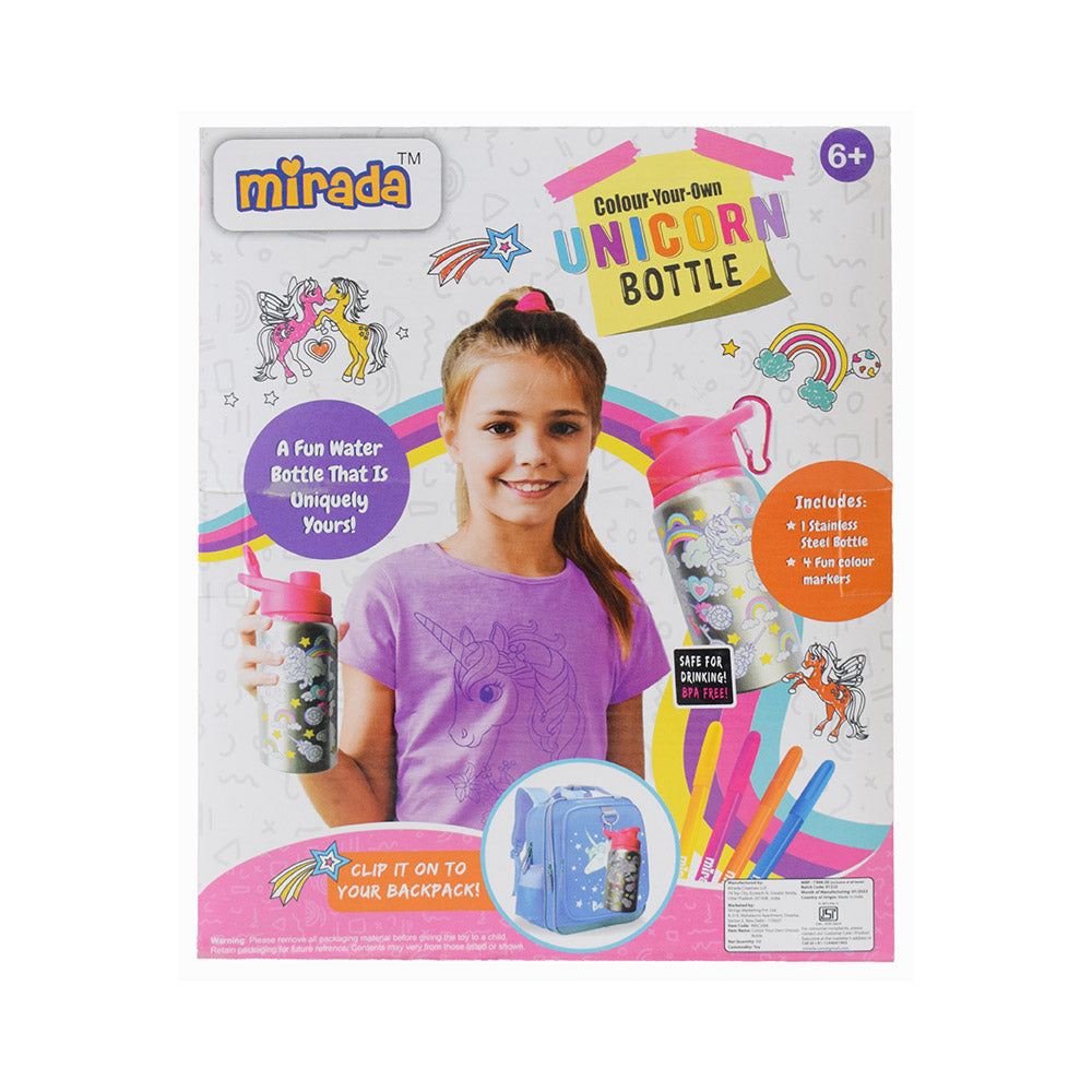 Mirada Color Your Own – Unicorn Bottle, Ideal Gift Set for Boys & Girls, 6+ (MAC2006)