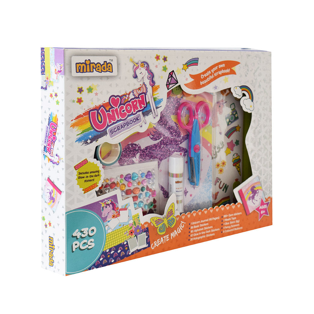 Mirada Art & Craft,Unicorn Scrapbook, Ideal Gift for Boys & Girls, 6+ (MAC2011)