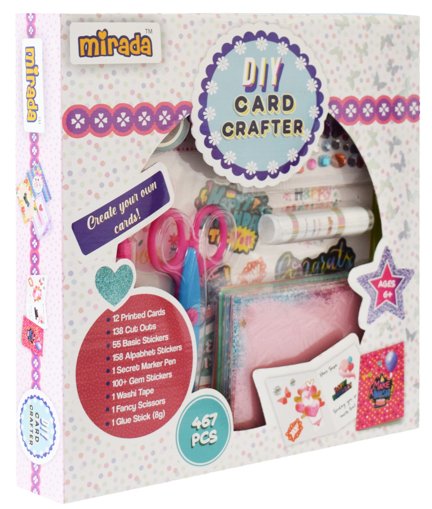 Mirada Art & Craft,DIY Card Crafter, Ideal Gift Set, 6+ (MAC2014)