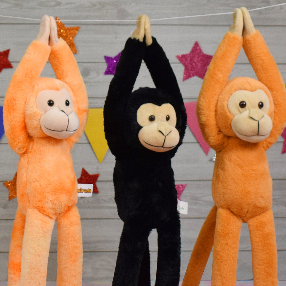 Mirada 52cm Hanging Monkey Soft Toy - Tie Dye Orange