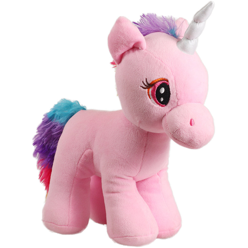 Mirada Floppy Stuffed Unicorn Soft Toy with Glitter Horn Plush Toy -Light Pink(29cm)