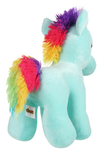 Mirada Floppy Stuffed Unicorn Soft Toy with Glitter Horn Plush Toy -Cyan(29cm)