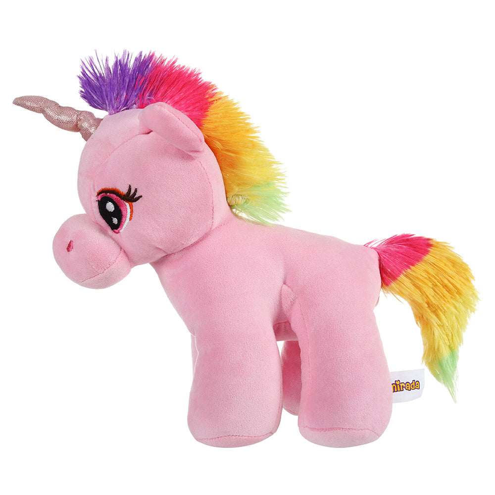 Mirada Floppy Stuffed Unicorn Soft Toy with Glitter Horn Plush Toy -Pink(29cm)