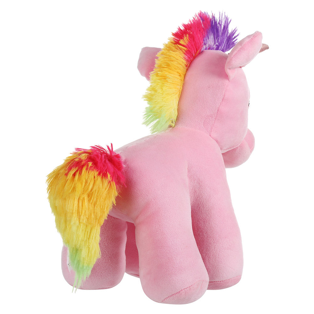 Mirada Floppy Stuffed Unicorn Soft Toy with Glitter Horn Plush Toy -Pink(29cm)
