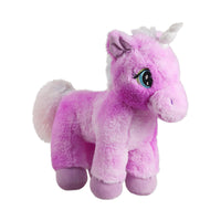 Mirada Floppy Stuffed Unicorn Soft Toy with Glitter Horn Plush Toy -Purple(32cm)