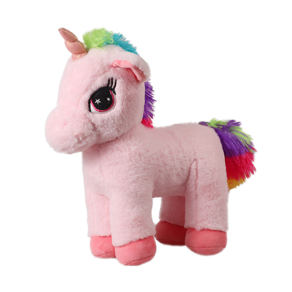 Mirada Floppy Stuffed Unicorn Soft Toy with Glitter Horn Plush Toy -Pink and Purple(32cm)