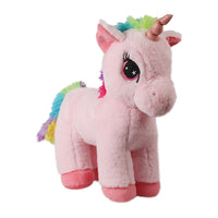 Mirada Floppy Stuffed Unicorn Soft Toy with Glitter Horn Plush Toy -Pink and Purple(32cm)