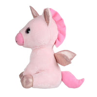 Mirada Floppy Stuffed Baby Unicorn Soft Toy with Glitter Horn Plush Toy -Pink(25cm)