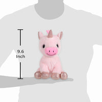 Mirada Floppy Stuffed Baby Unicorn Soft Toy with Glitter Horn Plush Toy -Pink(25cm)